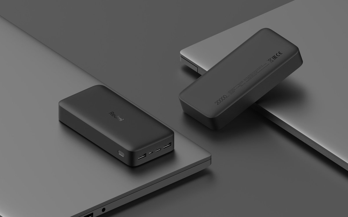 طراحی و ساختار پاوربانک شیائومی مدل Redmi ظرفیت 20000 میلی آمپرساعت با کابل microUSB