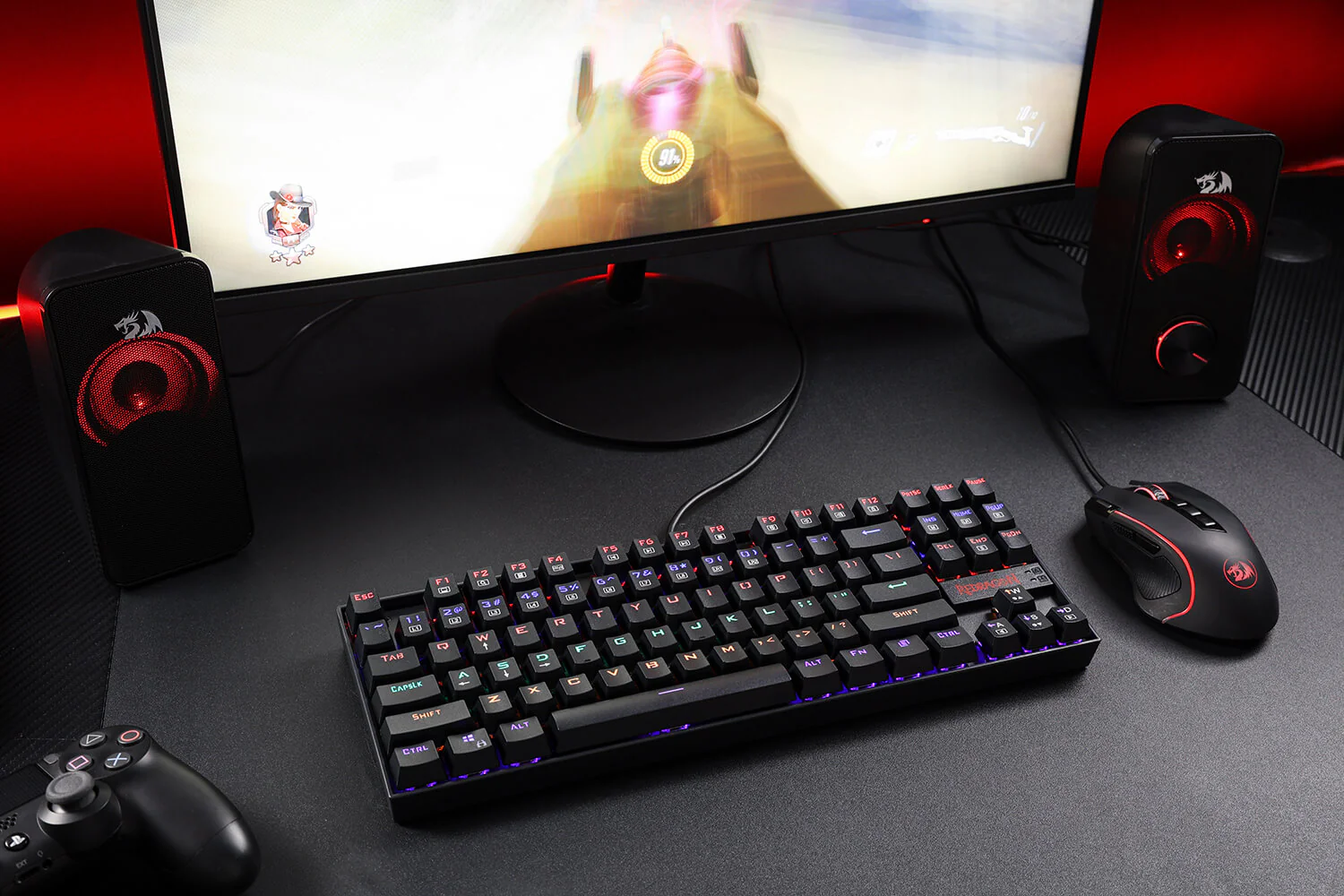 فناوری 100% Anti-Ghosting کیبورد گیمینگ ردراگون مدل K552 RGB سوئیچ مکانیکال آبی